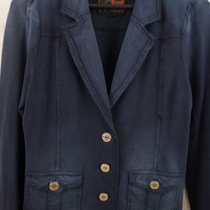 G by Guess "Denim Look" Knit Jacket Size Large L